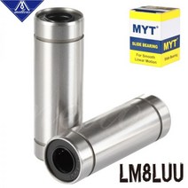 고정밀 MYT 베어링 LM8LUU LML8UU 81545mm 8mm 긴 선형 볼 부시 부싱 얼티메이커 2 3D 프린터 Cnc 부품, 10Pcs