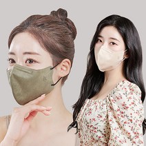 KF94 호프리미엄 마스크 30매 특대형 새부리형 숨쉬기 편한 컬러 마스크 아이보리 라이트그레이 카키 블랙 화이트 그레이 베이지 핑크 (1팩 5매입), [프리미엄] 카키 15매+베이지 15매