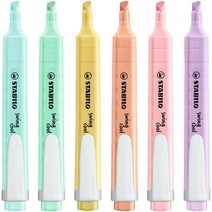 스타빌로 스윙쿨 파스텔 형광펜 낱색 / 1mm / 4mm / 은은한 컬러 / 클립형 / 인체공학적 디자인 / 포켓사이즈 / Anti Dry Out 기술, 125 Pale Orange