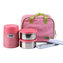 코스모스 스텐 보온 보냉 도시락 런치백 구성 보온도시락 보온죽통, 01_웰빙런치박스 0.45L [WJ045], 1개