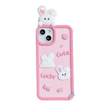 올댓폰케이스 귀여운 빼꼼 곰돌이 토끼 입체 실리콘 케이스