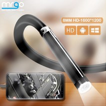 카메라 8mm HD 방수 LED 초정밀 자동차 산업용 스마트폰 카메라 정밀 작업 PC 연결가능, 3.5m, Hard Cable