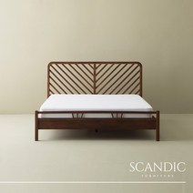 [스칸딕] 쥬드 순수 원목 슈퍼싱글(SS) 침대프레임_매트리스 별도 구매 북유럽 디자인 원목 침대, 딥내츄럴