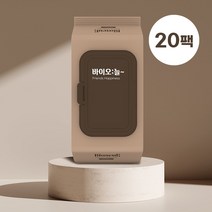 바이오늘 프렌즈 해피니스 대용량 물티슈 무향 캡형 120매 20팩, 20개