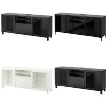 이케아 TV장식장 BESTA 베스토 TV장식장+서랍 블랙브라운 신드비크/라프비켄/스투바르프 라이트그레이/베이지 180x42x74 cm