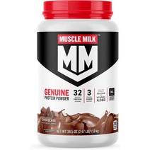 머슬밀크 분리 유청 단백질 32g 파우더 칼슘 비타민A C D wpi보충 875g, 초콜렛 + 100개, 2.47 파운드 (1개 팩)