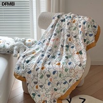 DFMEI 대나무 섬유 여름 이불 통풍 담요 여름용 통풍차 담요 다용 담요 침구, 코끼리 웬디, 120x150cm