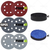 휠복원 125mm 5 인치 샌드페이퍼 샌딩 디스크 후크 루프 8 홀 샌드페이퍼 도색용품, 사포 6