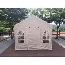 샵와이즈 캐노피천막 몽골텐트 가제보 풀세트 미니전구 동계 캠핑 야외 쉘터 창고 3x3 3x4 3x6 농막 옥상 테라스 감성 케노피 대형 그늘막 방수 바베큐 포차 조립식 차고 글램핑, 옆천A형 + 미니전구
