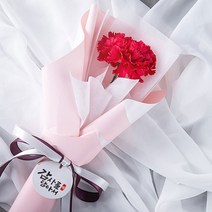 어버이날 스승의날 한송이 카네이션 비누꽃 꽃다발, 한송이 카네이션 비누꽃다발_1I23
