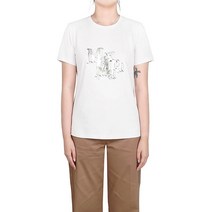 [막스마라] 22FW 아이보리 온다 로고 티셔츠 ONDA 006