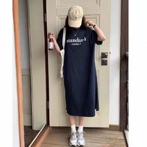프리티글라라 반팔 롱원피스 실내복 박시 홈웨어 sop-03