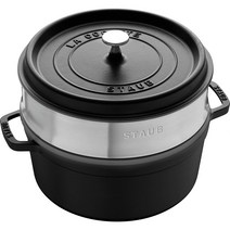 스타우브 꼬꼬떼 찜기 냄비 블랙 26cm