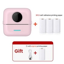 미니 열전사 라벨 프린터 휴대용 포토 스티커 무선 잉크 없는 포켓 프린트, PC 3 Self-adhesive