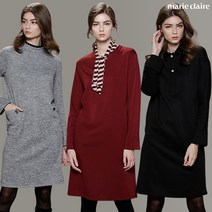 [KT알파쇼핑]마리끌레르 세미 코쿤핏 기모 원피스 3종 택1