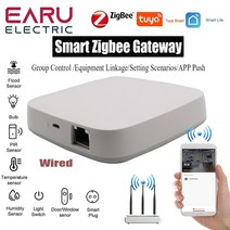 Tuya 유선 지그비 브릿지 스마트 홈 게이트웨이 허브 원격 제어 장치 라이프 앱은 Alexa Google 홈과 작동, 없음