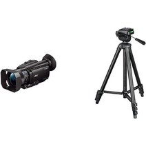 소니 FDR-AX700 4K 캠코더 핸디캠 FDR-AX700 블랙, 삼각대 세트