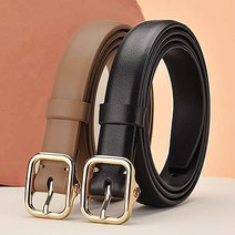 베네피센트 여자 가죽 스퀘어 벨트 1+1