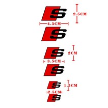 자동차캘리퍼 맞춤형 자동차 캘리퍼스 내열성 브레이크 디스크 데칼 아우디 RS SLine Quattro A6 C5 C4f 8, 02 1Set-White_06 S