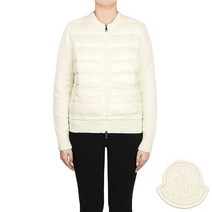 [몽클레어] 22FW 오프화이트 로고 믹스 다운 집업 자켓 9B00006 M1939 034