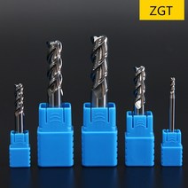 zgt endmill 알루미늄 구리 나무 커터 밀링 도구 cnc fresa hrc50 3 플루트 카바이드 밀링 커터 엔드 밀 4mm 6mm 8mm 10mm, 20x20dx100l