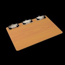 딱판 빌지패드 가로형 원목 우드클립보드 종이판 판떼기 판때기 clipboard 영수증받침, 4클립