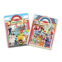멜리사앤더그 Melissa & Doug 퍼피 스티커 액티비티 북 세트: Cool Careers 및 Pet Place