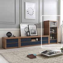 [7천원 즉시할인]장인가구 데이지 560 와이드 유리문 장식장, 올오크