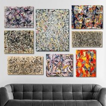 유홍아트 잭슨폴록 명화 인테리어액자 No112 캔버스 40호(100x73cm) (5613716), 5번/캔버스액자(옆면연장)