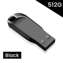 금속 Pendrive 2TB USB 3.0 업그레이드 고속 1TB 512GB 방수 메모리 저장 Usb 플래시 디스크 유형 C 어댑터, Black 512GB