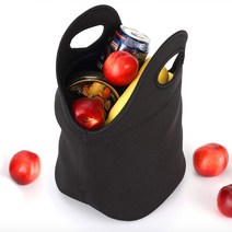 네오플랜 보온 보냉 도시락 파우치 런치백 가방 백, 블랙GY002394, 1개