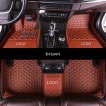 플로어매트 댄스플로어매트 러그원형레드 맞춤형 로고 자동차 바닥 매트 메르세데스, brown