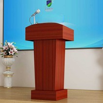 교회 연설대 목재 원목 연단 설교대 발언 테이블 강당, 화이트 - 수납공간 2개