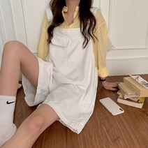 잇츠스타일 스트레이트 롤링 캐주얼 멜빵바지