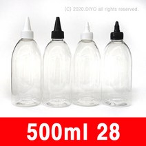 +500ml 뾰족캡용기 10개(28BPTT)/샴푸용기/린스용기/섬유탈취제용기/약품용기/탈취제용기/섬유유연제용기, 흰뚜껑타입뾰족캡