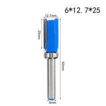 트리머 비트 세트 홀쏘 목공 탁상 드릴 lavie 6mm shank flush trim 라우터 패턴 bit top bottom 베어링 12mm blade template, 6x12.7x25