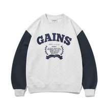 게인스보로 GAINSBORO 로럴골든 배색 크루넥화이트메란지 Laurel Golden mix crew neckwhite melange GA026MIXWM 216624