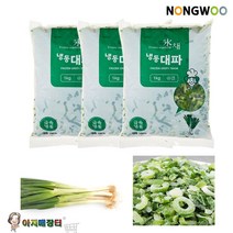 급속냉동 농우 대파 슬라이스1kgx2팩, 3개, 1kg