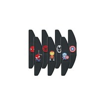 YKM 마블 히어로 캐릭터 슬림 도어가드 차량용, 4피스, 스파이더맨-줄타기캐릭터