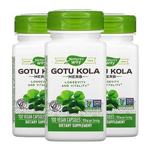 네이처스웨이 고투콜라 Gotu Kola 허브 950mg 100베지캡슐 3팩