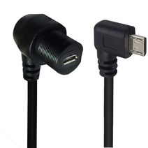 마이크로 USB 암수 내장 설치 패널 케이블 자동차 트럭 선박용 오토바이 계기판, 04 Right_0 0.3m