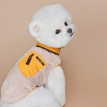 양면 보아털 베스트 아이보리 옐로우 S~4XL.위드토리, 3XL