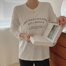 코코블랑 스토리 레터링 긴팔 티셔츠