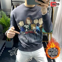 WZD 유럽 남성복 2022 패션 기모 맨투맨 남 라운드 패션 트랜드 유러피언 긴팔
