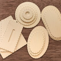 [디지우드] 라탄재료 DIY 라탄바닥판 자작나무UV코팅 라탄공예 합판재료, 11. 반원형 ( 300 x 180mm 4t )