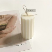 F5NATURE 스트라이프캔들 오브제캔들 디자인 향초 필라왁스 인테리어소품 홈데코 생일선물, 02.라튤립