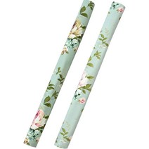 MOCOHANA® 2개 냉장고 문 손잡이 커버 주방 가전 냉장고 식기 세척기 문 천 프로텍터 (그린 플라워), Green Flower