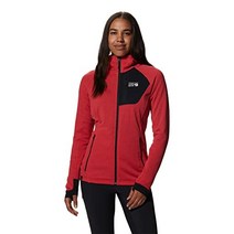 Mountain Hardwear 여성용 스탠다드 폴라텍 파워 그리드 풀 지퍼 후드 스타프루트 M
