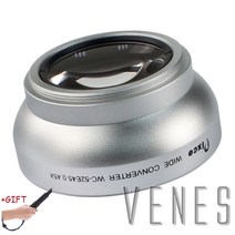 카메라 dslr 렌즈 텔레컨버터 필터 선물! 캐논 니콘 펜탁스 DSLR SLR 카메라 용 52mm 0.45X 스레드 렌즈 확대 망원 컨버터 (실버), 라이카