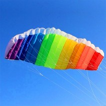 패러글라이딩장비 패러글라이딩자격증 행글라이딩 2.7m 듀얼 라인 파라포일 플라잉 파워 브레이드 패러 글 보드 야외 재미 장난감 스포츠 비치, 270cm, 1개
